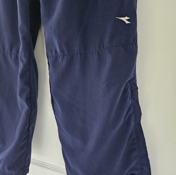 Vintage Diadora Womens Medium Track Pants Blue Pockets Zipper at Ankle Lined - Picture 4 of 10